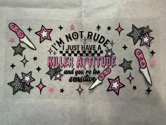 I'm Not Rude Wrap for 16oz, 20oz, 24oz