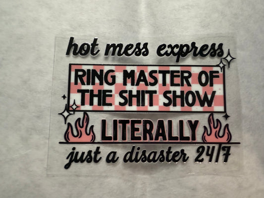 Hot Mess Express Decal for 16oz, 20oz, 24oz