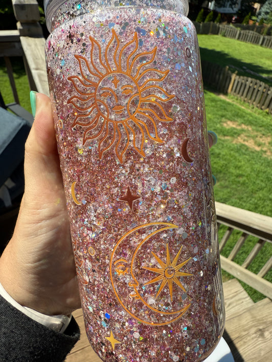 20oz Acrylic Snowglobe - Moons/Suns