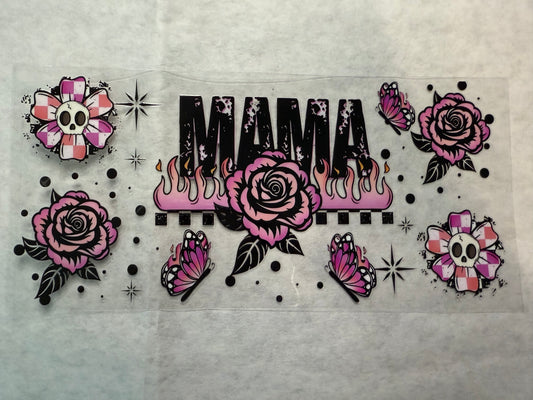 Mama with Flowers Wrap for 16oz, 20oz, 24oz
