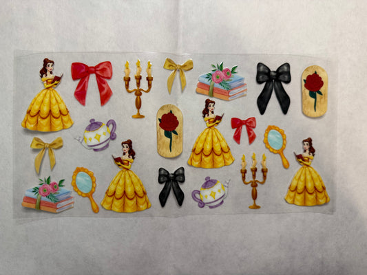 Yellow Princess Wrap for 16oz, 20oz, 24oz