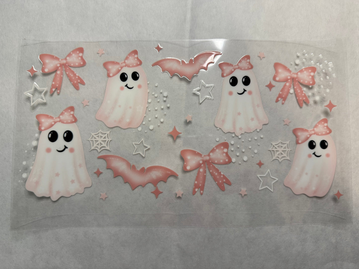 Ghosts and Bows Wrap for 16oz, 20oz, 24oz