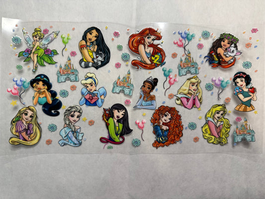 Princesses Wrap for 16oz, 20oz, 24oz
