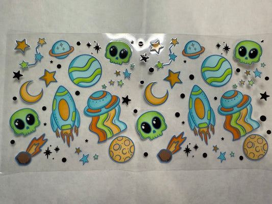 Aliens and Space Wrap for 16oz, 20oz, 24oz