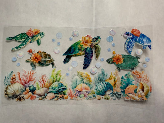 Sea Turtles Ocean Scene Wrap for 16oz, 20oz