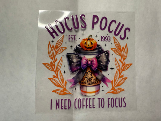 I Need Coffee to Focus Decal for 16oz, 20oz, 24oz