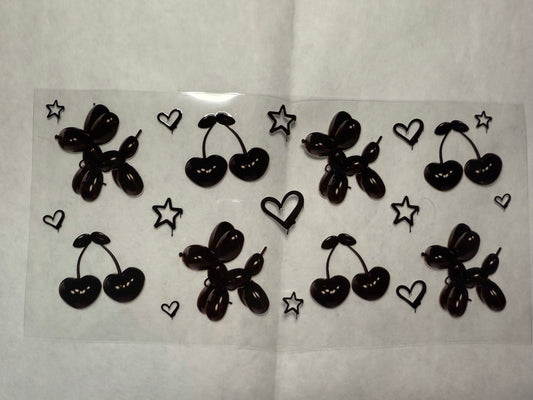 Balloon Dogs and Cherries Wrap for 16oz, 20oz, 24oz