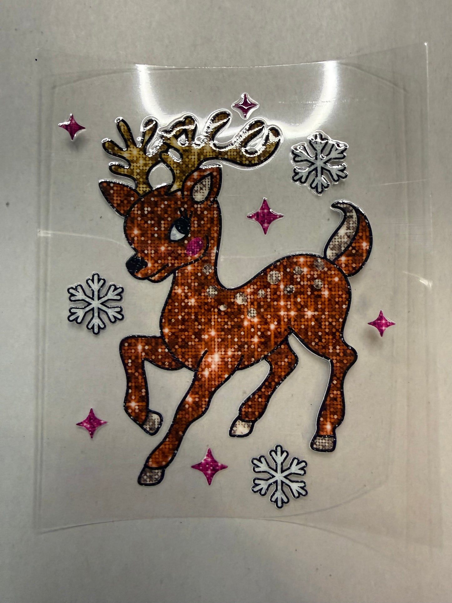 Reindeer decal for 16oz, 20oz, 24oz