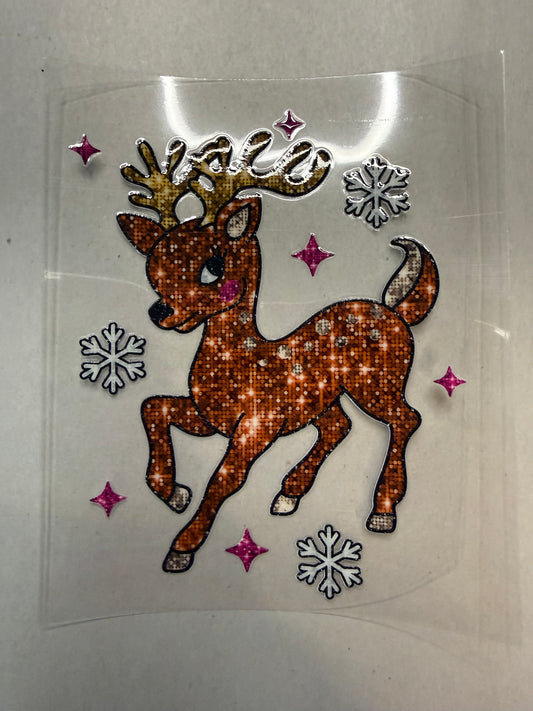 Reindeer decal for 16oz, 20oz, 24oz