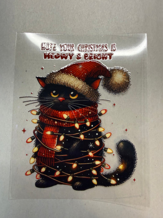 Meowy and Bright decal for 16oz, 20oz, 24oz or 40oz