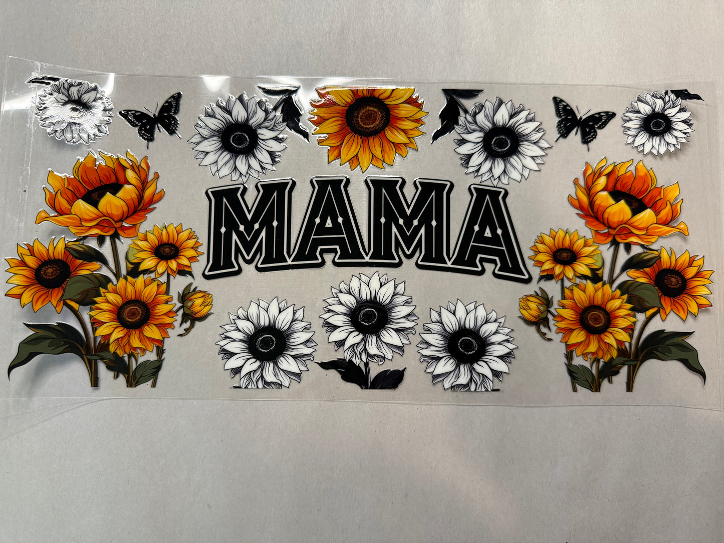 Mama with Sunflowers wrap for 16oz, 20oz, 24oz, 40oz