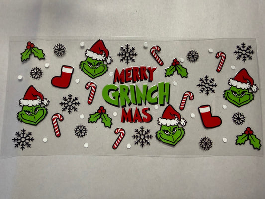Merry Grinchmas wrap for 16oz, 20oz, 24oz, 40oz