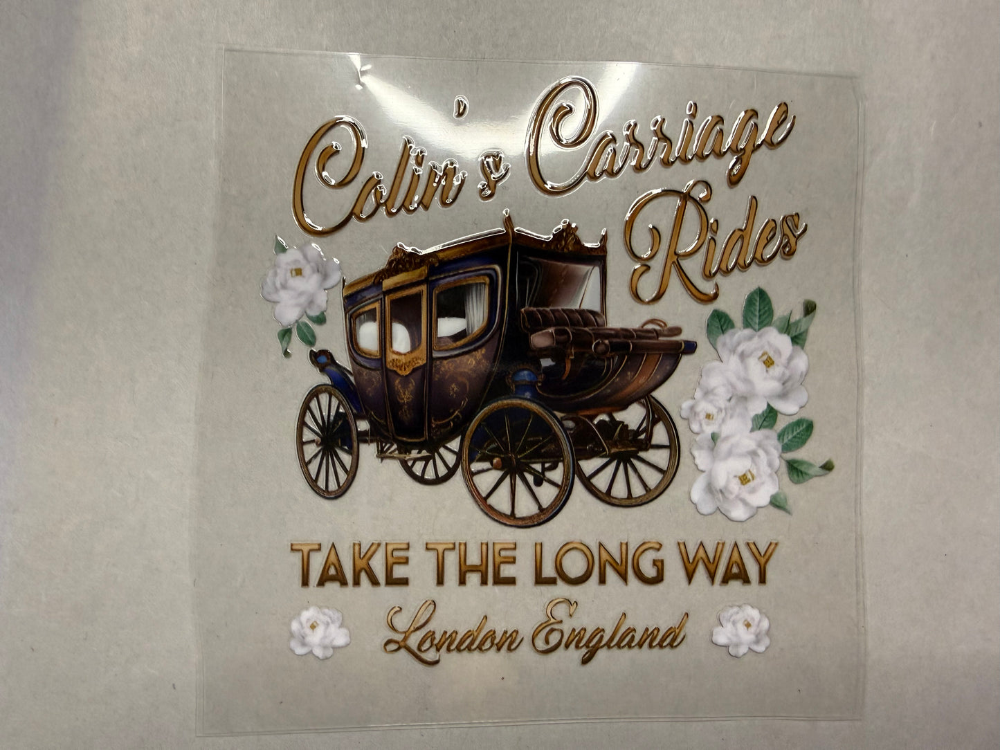 Colin's Carriage Rides decal for 16oz, 20oz, 24oz, 40oz