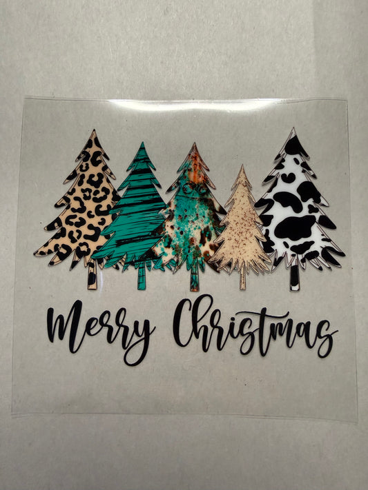 Merry Christmas Trees decal for 16oz, 20oz, 24oz