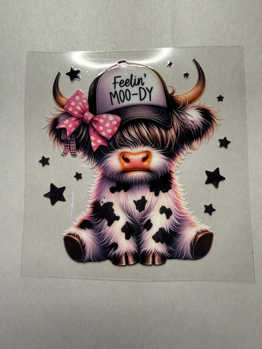 Feelin' Moo-dy decal for 16oz, 20oz, 24oz, 40oz