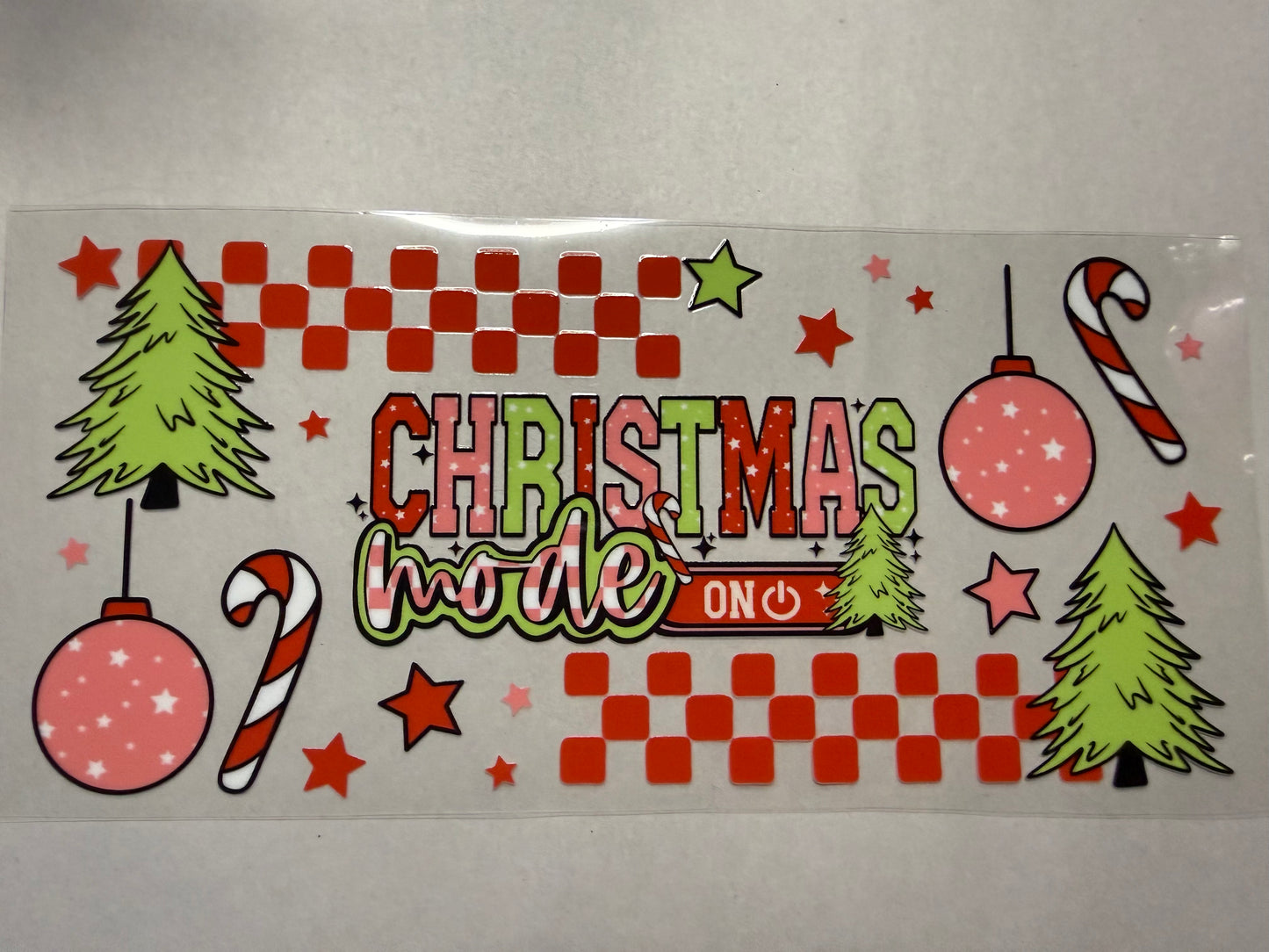 Christmas Mode On wrap for 16oz, 20oz, 24oz, 40oz