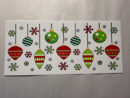 Christmas Ornaments wrap for 16oz, 20oz, 24oz, 40oz