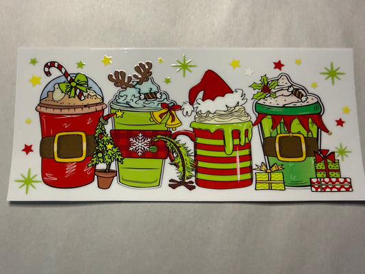 Christmas Drinks wrap for 16oz, 20oz, 24oz, 40oz