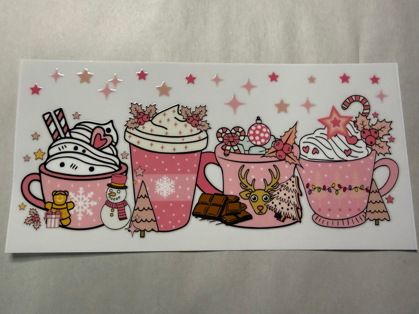 Pink Winter Drinks wrap for 16oz, 20oz, 24oz, 40oz